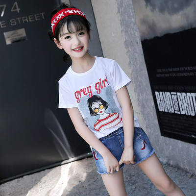 Bluză casual pentru copii pentru fete cu mâneci scurte