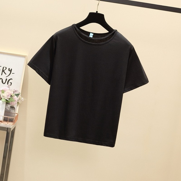 Modern női póló fekete színben, flitteres díszítéssel