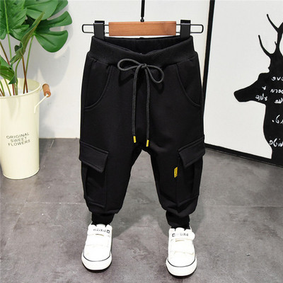 Alkalmi gyereknadrág fiúknak fekete színben