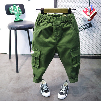 Alkalmi gyereknadrág elasztikus övvel és zsebekkel három színben