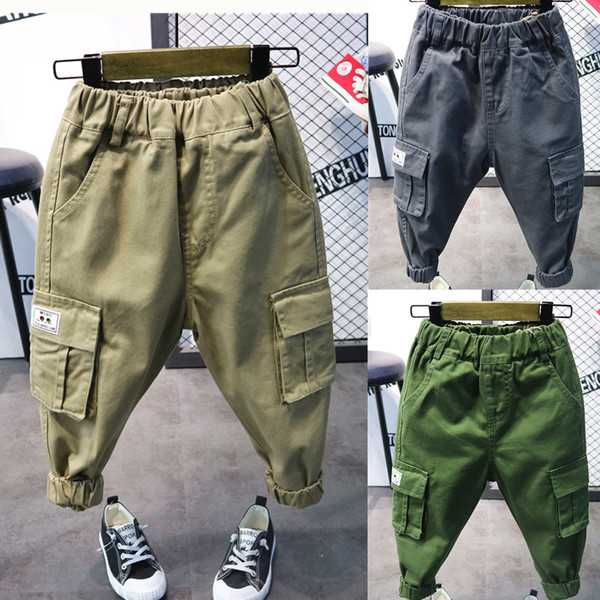 Alkalmi gyereknadrág elasztikus övvel és zsebekkel három színben