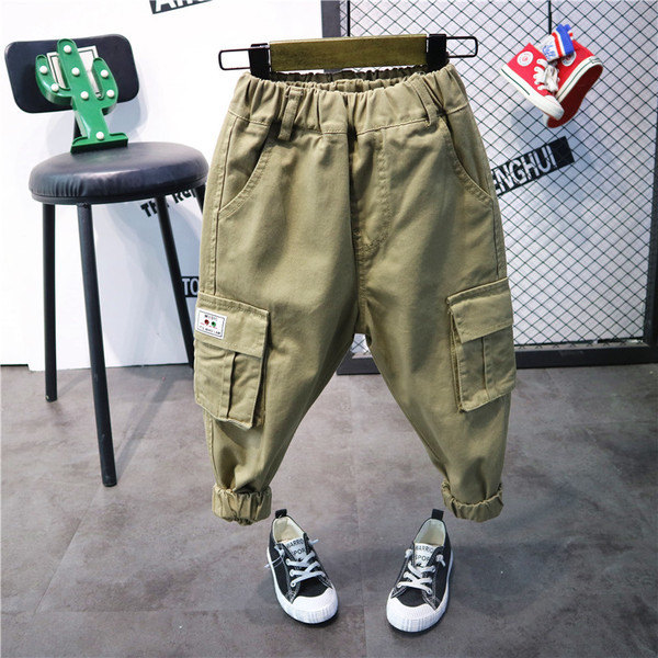 Alkalmi gyereknadrág elasztikus övvel és zsebekkel három színben