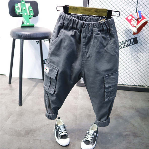 Alkalmi gyereknadrág elasztikus övvel és zsebekkel három színben