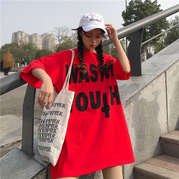 Γυναικείο μπλουζάκι  με μακριά μανίκια σε κόκκινο και κίτρινο χρώμα