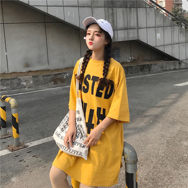 Γυναικείο μπλουζάκι  με μακριά μανίκια σε κόκκινο και κίτρινο χρώμα