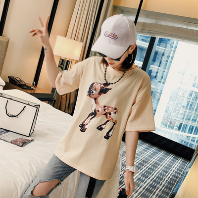 Tricou casual dama cu aplicare de culoare in mai multe culori