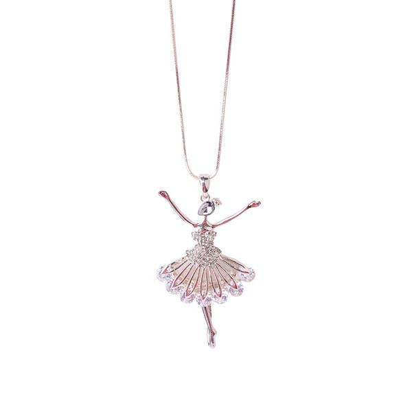 Stílusos női nyaklánc díszkövekkel, két színben