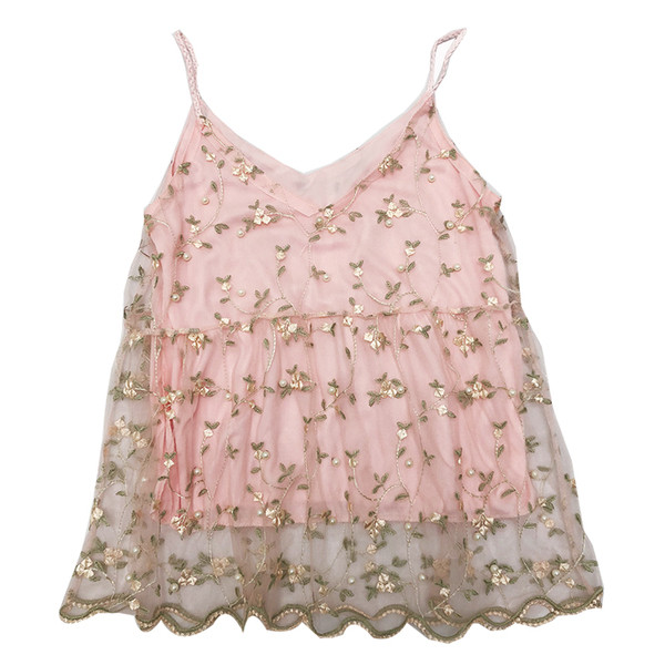 Virágos hímzéssel ellátott női felső, több színben