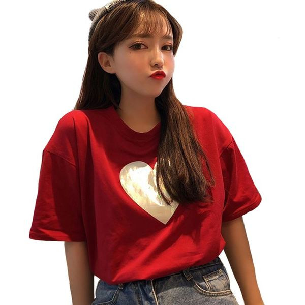 Lezser női póló szíves rátéttel, két színben