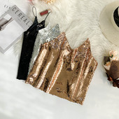 Σύντομό γυναικείο αμάνικο με πούλιες σε διαφορετικά χρώματα