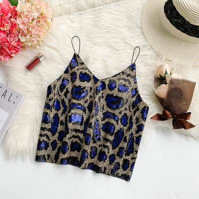 Σύντομό γυναικείο αμάνικο με πούλιες σε διαφορετικά χρώματα