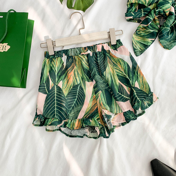 Set de vară pentru femei cu motive florale, inclusiv top și pantaloni scurți