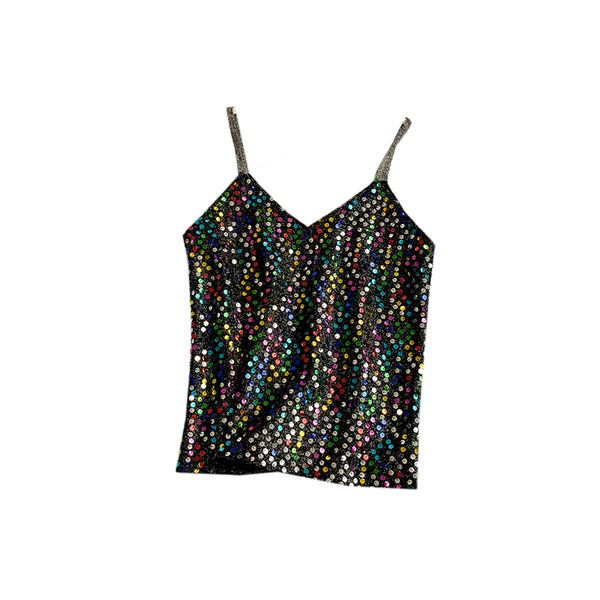 Maieu modern de dama cu paiete in doua culori