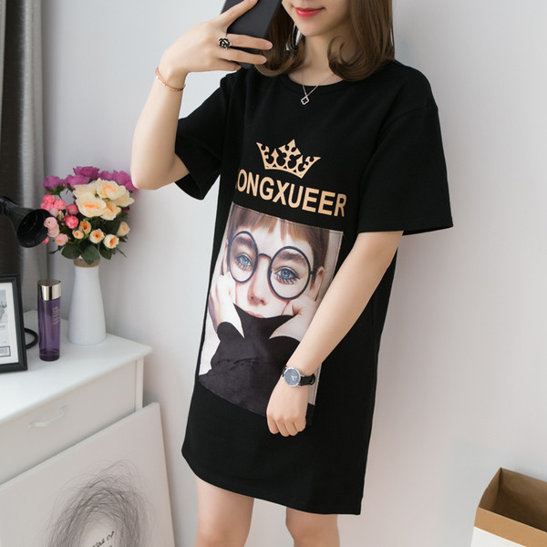 Modern női póló - hosszú fiatalság három színben