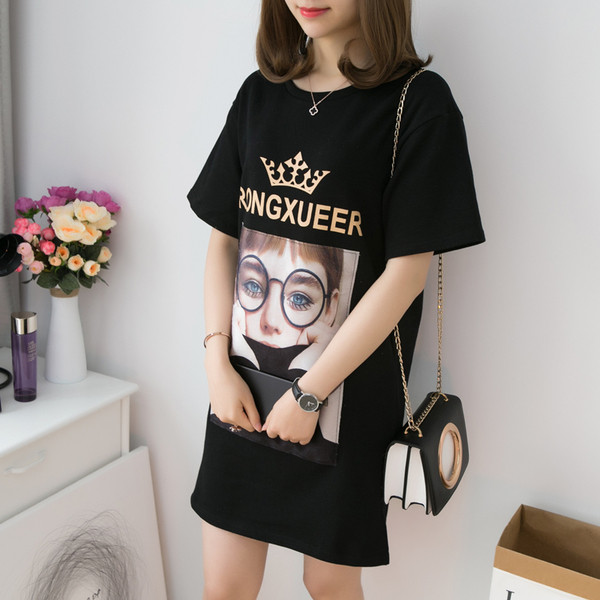 Modern női póló - hosszú fiatalság három színben