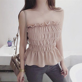 Rugalmas női melltartó fekete és rózsaszín színben