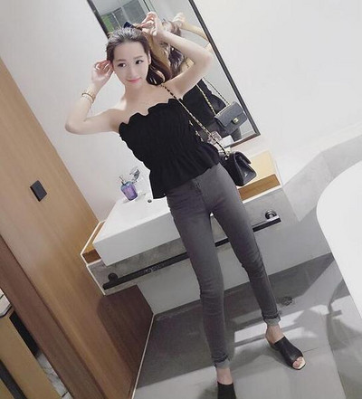 Rugalmas női melltartó fekete és rózsaszín színben