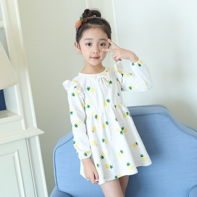 Rochie de copii moderna pentru fete in trei culori cu motive florale si panglica