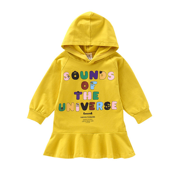 Rochie sport-casual pentru copii in doua culori cu inscriptie