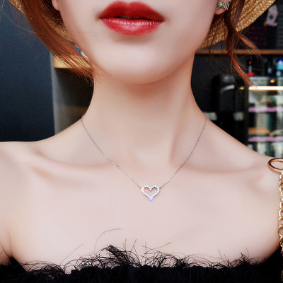 Női mindennapi nyaklánc két színben, díszkövekkel