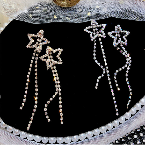 Hosszú női fülbevaló ezüst és arany színben