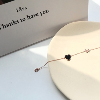 Дамска модерна гривна с декоративни камъни-два цвята