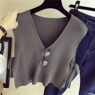 Női akasztófelső V-nyakkal és oldalsó megkötővel több színben