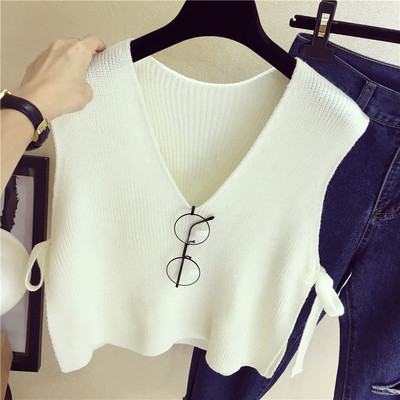 Női akasztófelső V-nyakkal és oldalsó megkötővel több színben