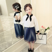 Modern rakott gyerekszoknya két színben