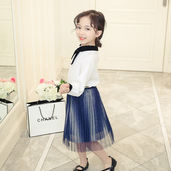 Modern rakott gyerekszoknya két színben