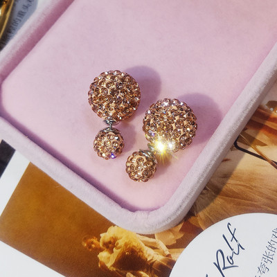 Modern női fülbevaló kövekkel, két színben