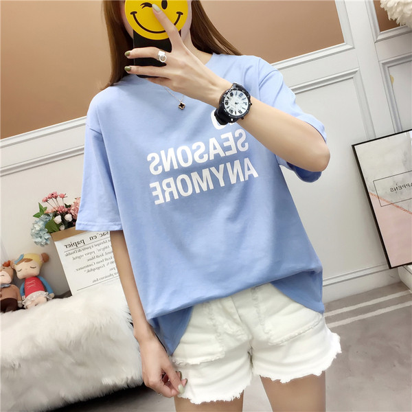 Tricou casual dama cu inscriptii in mai multe culori