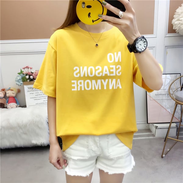 Tricou casual dama cu inscriptii in mai multe culori