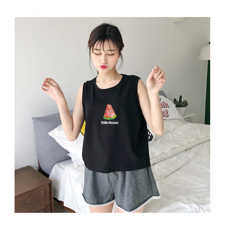 Női lezser felső, fekete-fehér rátéttel és felirattal