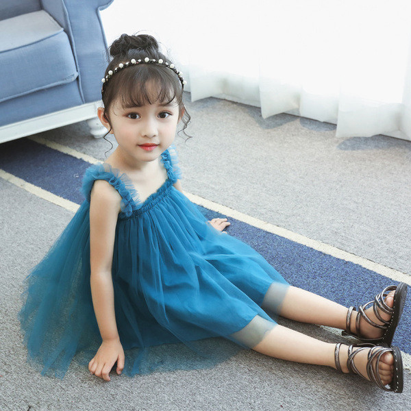 Modern gyerekruha tüll és pántokkal, két színben