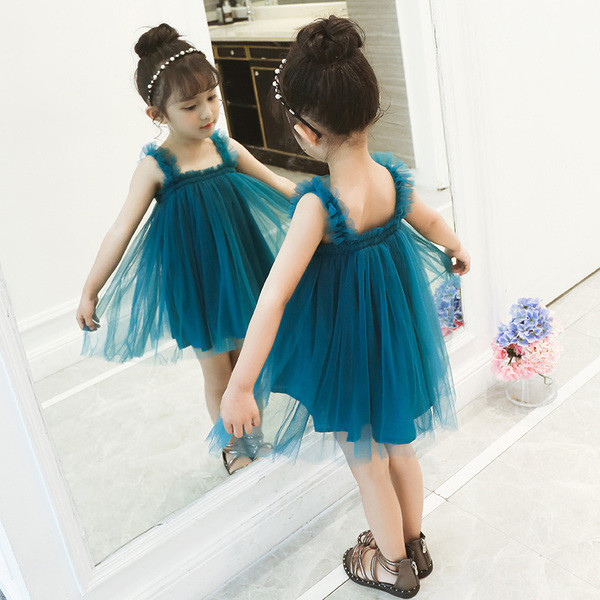 Modern gyerekruha tüll és pántokkal, két színben