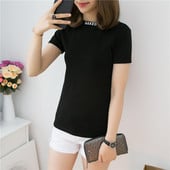 Modern női póló fehér és fekete színben