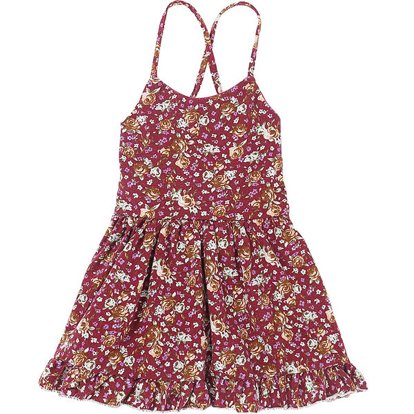 Modern gyerekruha csupasz háttal, virágos motívumokkal