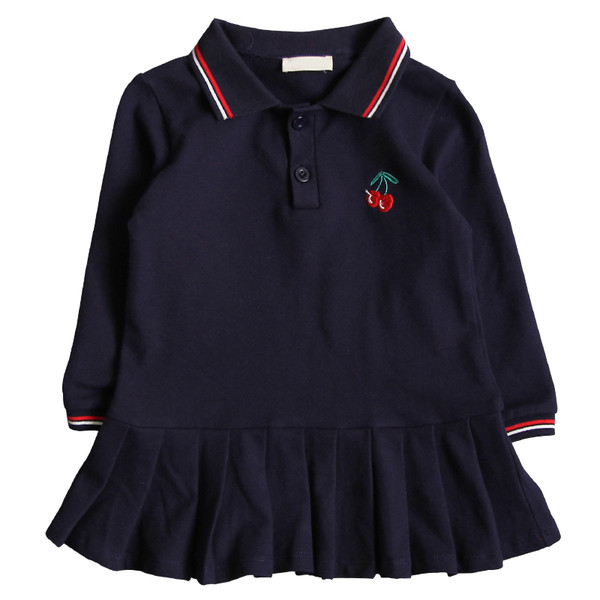 Alkalmi gyerekruha kék színben és hímzéssel