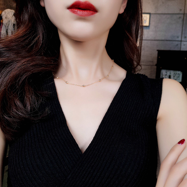 Colier topic de dama din trei parti de culoare aurie