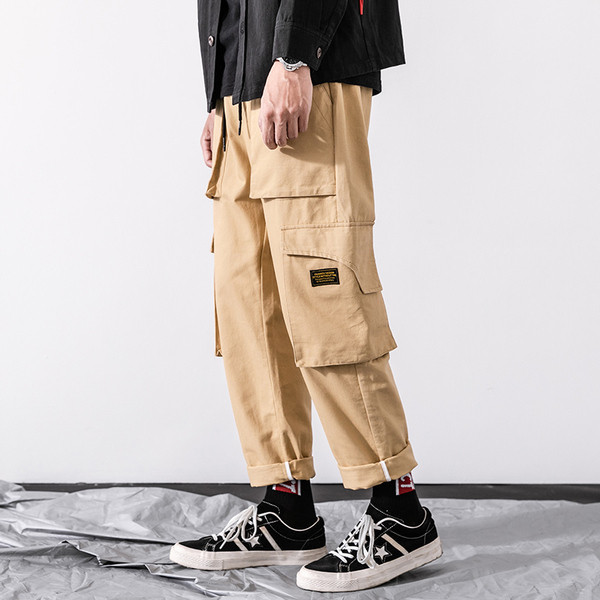 Pantaloni casual barbatesti cu buzunare in patru culori