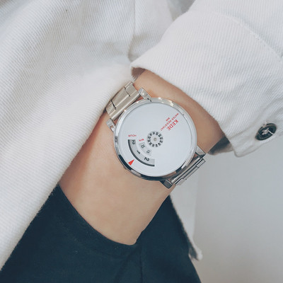 Ceas elegant pentru bărbați în alb-negru