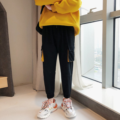 Pantaloni barbatesti la moda cu buzunare laterale