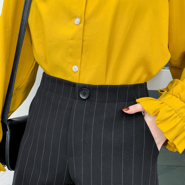 Stílusos női rövidnadrág magas derékkal, fekete és rózsaszín színben