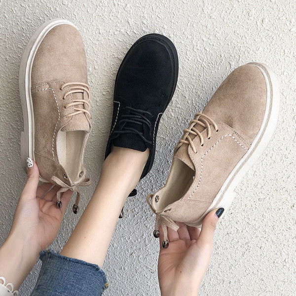 Mocasini moderni de dama din piele intoarsa ecologica in doua culori