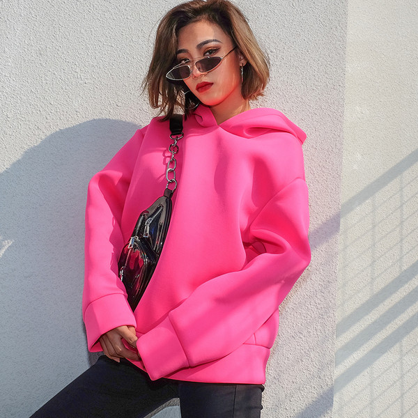 Női hétköznapi pulóver rózsaszín színben