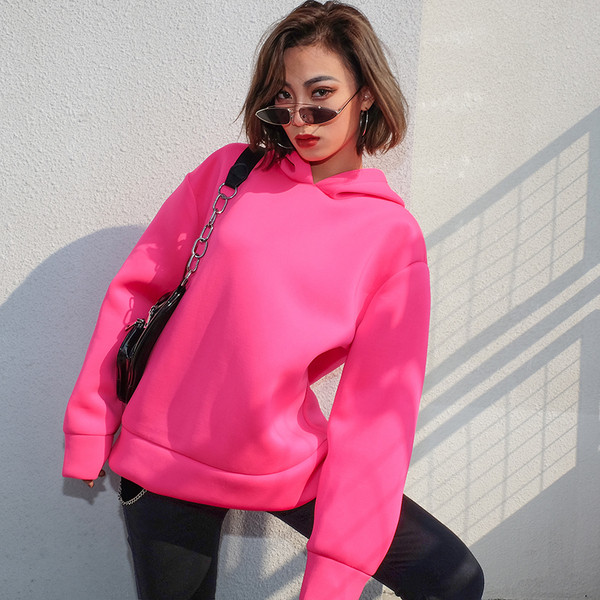 Női hétköznapi pulóver rózsaszín színben