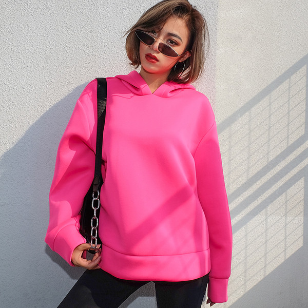 Női hétköznapi pulóver rózsaszín színben