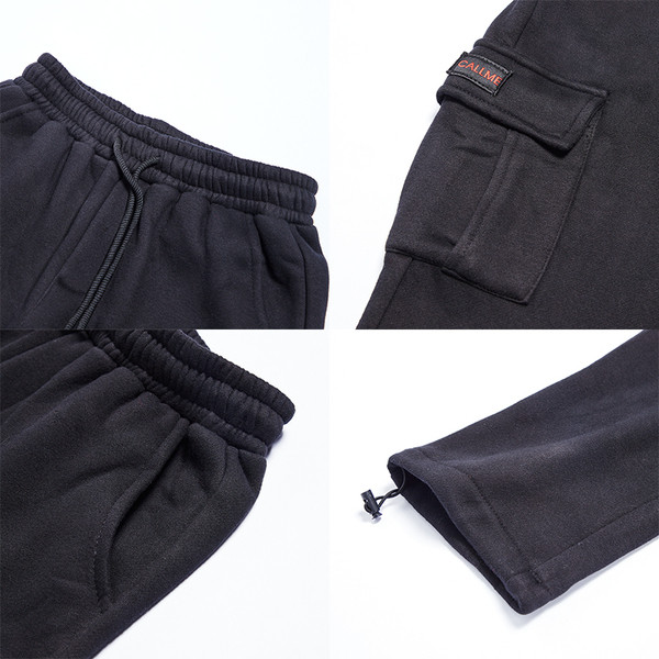 Modern férfi nadrág fekete zsebekkel