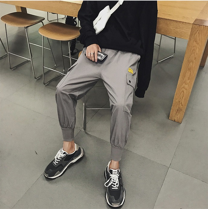 Καθημερινά ανδρικά παντελόνια  σε δύο χρώματα με δεσμούς